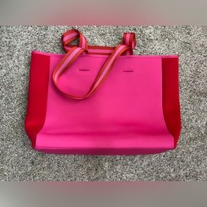 SUMMERSALT Pink/Red Neoprene Beach Tote